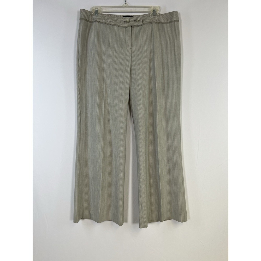 Nicole Miller Women's Wide Leg Trousers• Size 12 Gray Career Office core